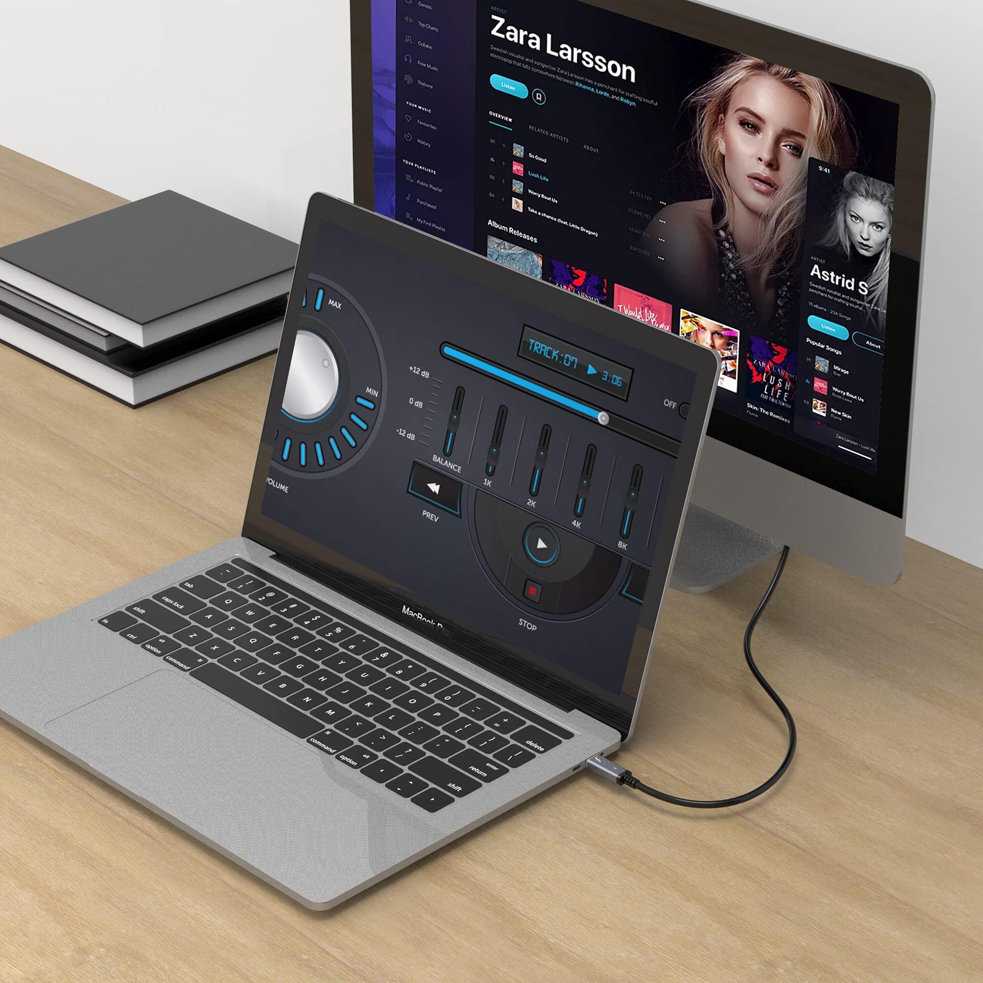 TREBLEET TREBLEET 40Gbps USB4 Cable Compatible with Thunderbolt 3, Thunderbolt 4, 6.6ft (2m), 100W, 5K@60Hz, Compatible with Thunderbolt 3 (USB C) Hub, Adapter, eGpu, 20V/5A