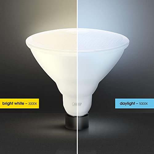 Feit Electric Feit Electric LED PAR38 Bulbs, 75W Equivalent, Non Dimmable, 5000k Daylight, 750 Lumens, 10 Year Lifetime, E26 Base, PAR38 Flood Lights, CRI 90, Damp Rated, 4 Pack, PAR38/950CA10K/MP/4