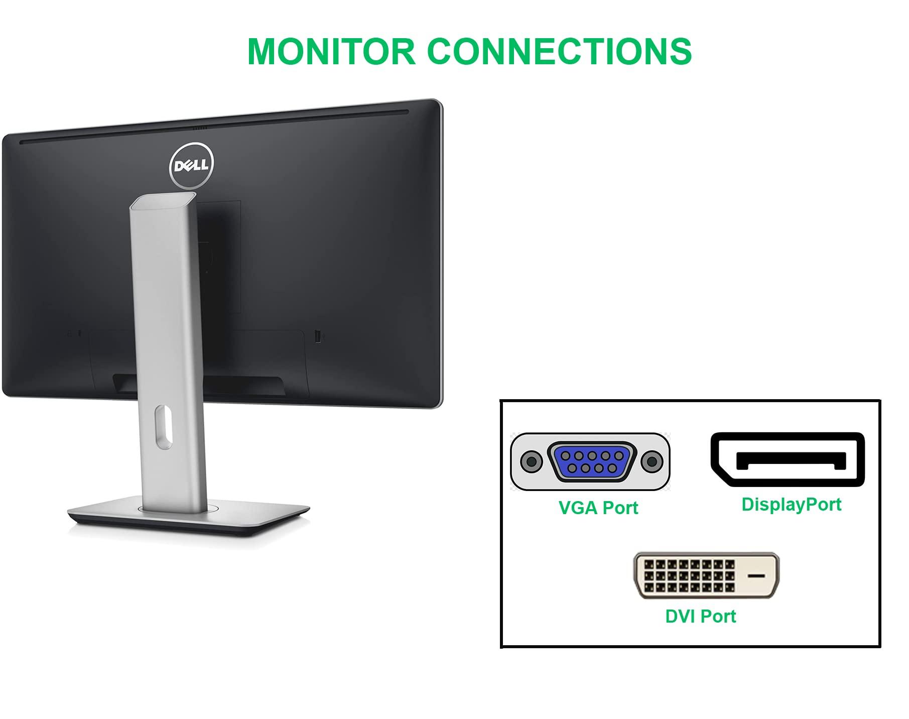 Dell Dell P2314HT Monitor Full FHD 1920 x 1080, Display Port, VGA, DVI, 16.7 Million Colors, 8 ms Response time, 178 Degree Viewing Angle, 30-83 kHz Refrest Rate (Renewed)