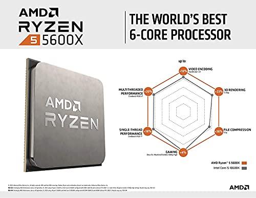 AMD AMD Ryzen 5 5600X 6-core, 12-Thread Unlocked Desktop Processor with Wraith Stealth Cooler