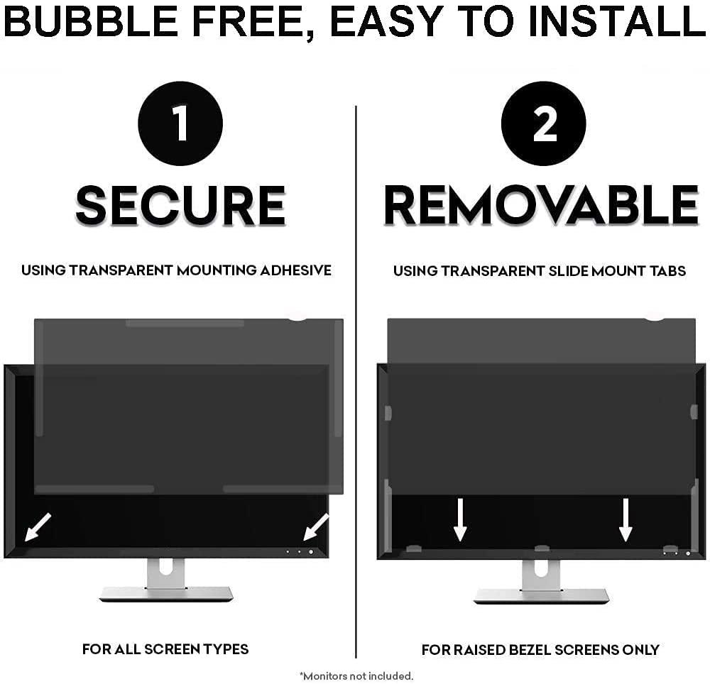 BU TV Screen Protectors BU TV Screen Protectors 24-32 Inch Computer Privacy Screen Filter for Widescreen Monitor - Privacy - Anti-Glare - Anti-Scratch Protector - Provides 1.5 Times More Effective Privacy,32\"16:9