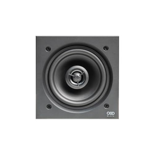 OSD Black OSD Black R43 in-Ceiling 4\" Speaker, Square Grill, Small Aperture, 100W Full-Range 2-Way (Single)