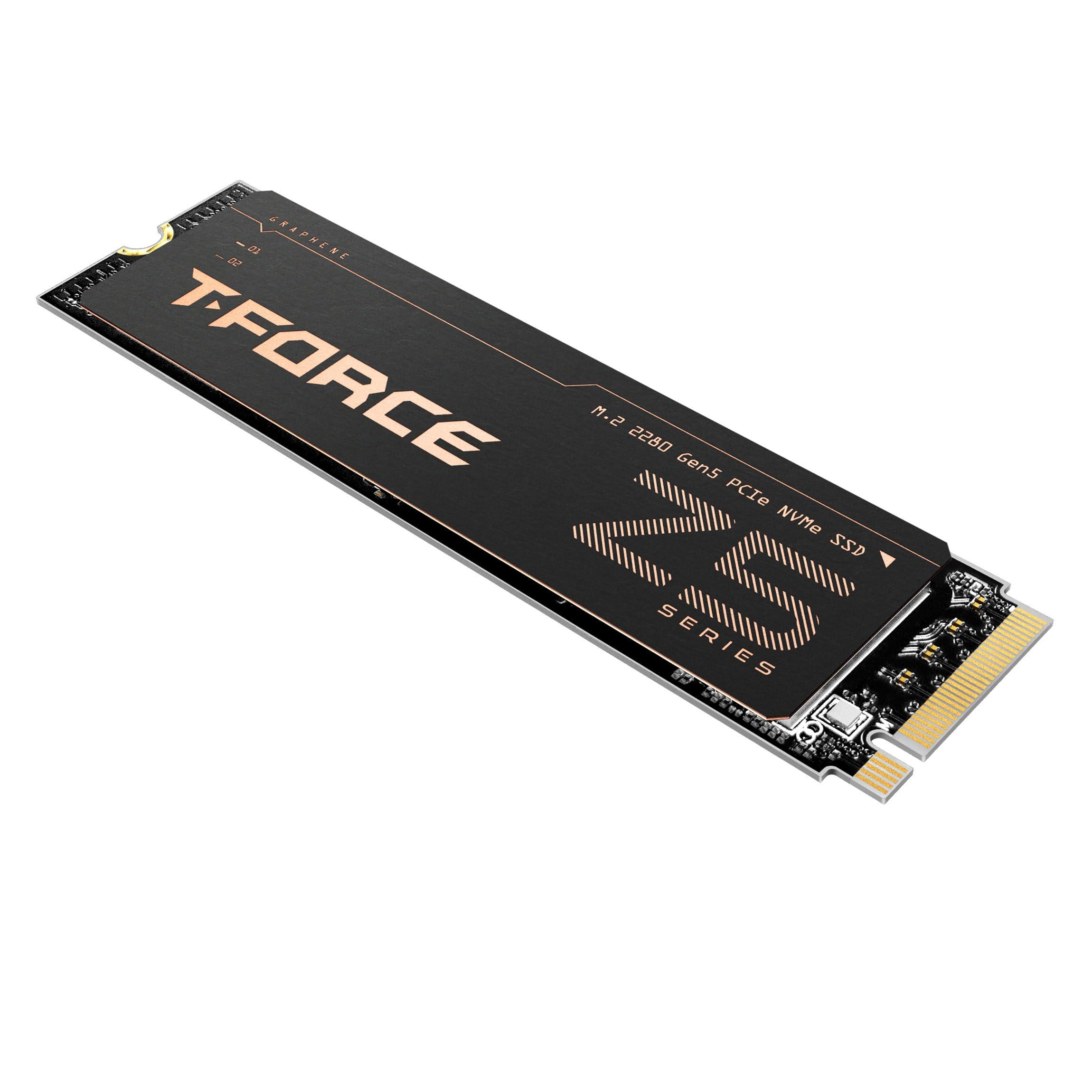 TEAMGROUP TEAMGROUP T-Force Z540 2TB DRAM SLC Cache 3D TLC NAND NVMe Phison E26 PCIe Gen5x4 M.2 2280 Gaming SSD with Ultra-Thin Graphene Heat Spreader Read/Write 12400/11800 MB/s TM8FF1002T0C129