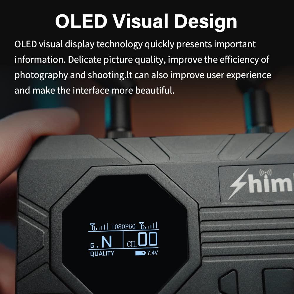 Shimbol Shimbol ZO1000 Wireless Video Transmission System, USB-C UVC Capture,1080P HDMI SDI Transmitter and Receiver, 0.08s Latency, 1000ft Range, 1 TX to 2 RX monioring,for Live Streaming