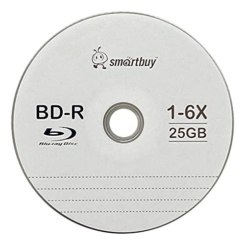 Smart Buy Smartbuy 600 Pack Bd-r 25gb 6X Blu-ray Single Layer Recordable Disc Logo Top Blank Data Video Media 600 Disc Spindle