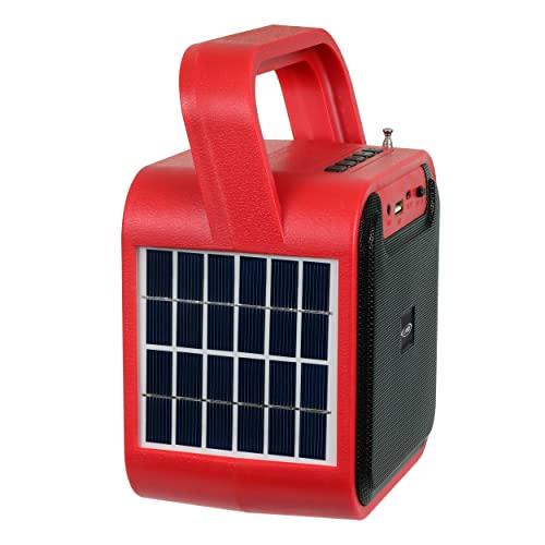 Jensen JENSEN JEP-175 Portable Bluetooth Rechargeable Speaker with Built-in Emergency USB Charging Port, FM Radio, Flashlight and Solar Charging Pane