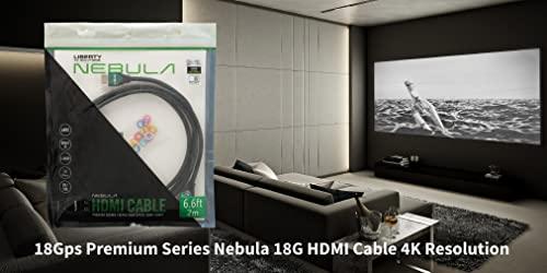 Liberty AV Solutions Liberty\'s Premium Series Nebula with Ethernet 18G HDMI Cable 4K Resolutions, 10 Meter (32 feet) Length.Laptop, PC, Gaming, Projector, Monitor