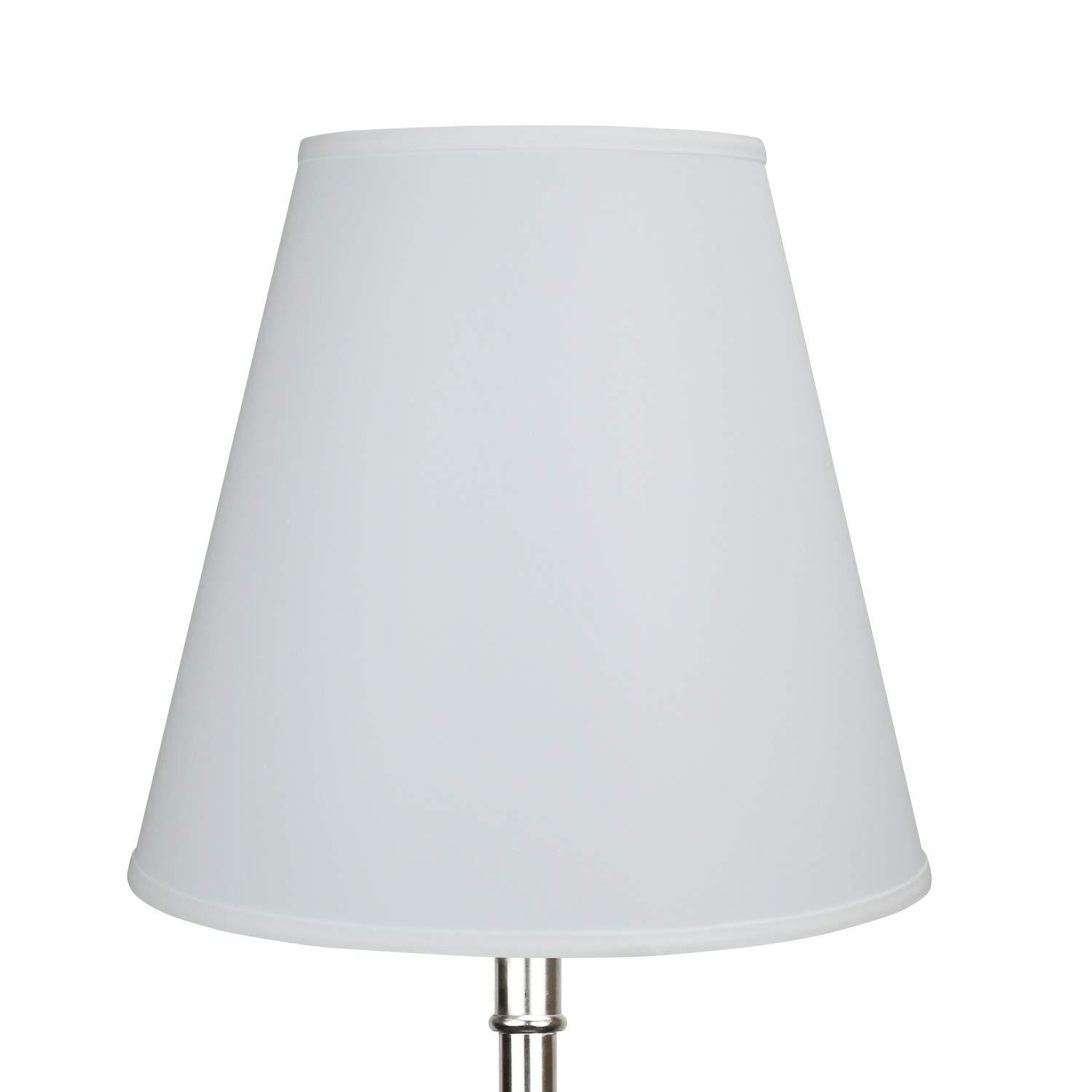 FenchelShades.com FenchelShades.com Lampshade 9" Top Diameter x 16" Bottom Diameter x 15" Slant Height with Washer (Spider) Attachment for Lamps with a Harp (Linen White)