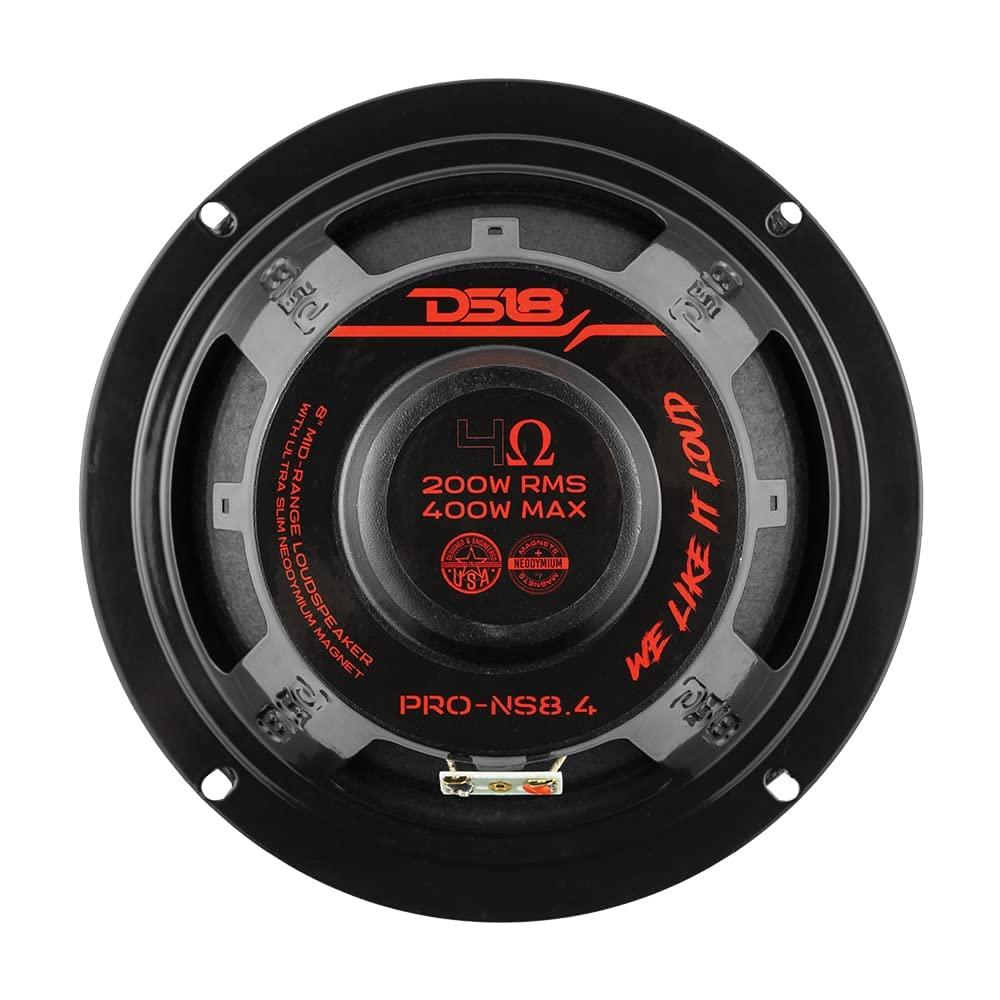 DS18 DS18 PRO-NS6 6.5" Shallow Loudspeaker Car Audio - Midrange, 300W Max, 150W RMS, 8 Ohms, Slim Neodymium Speaker Magnet - Elegant Neodymium Midrange 6.5 Inch Loudspeaker Available (1 Speaker)