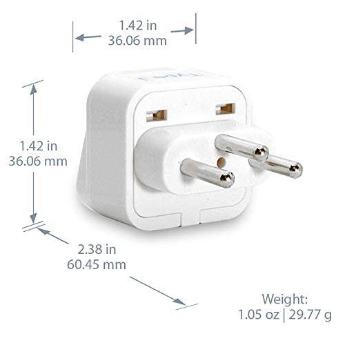 Ceptics Ceptics Switzerland Travel Plug Adapter (Type J) - 3 Pack [Grounded & Universal] (GP-11A-3PK)