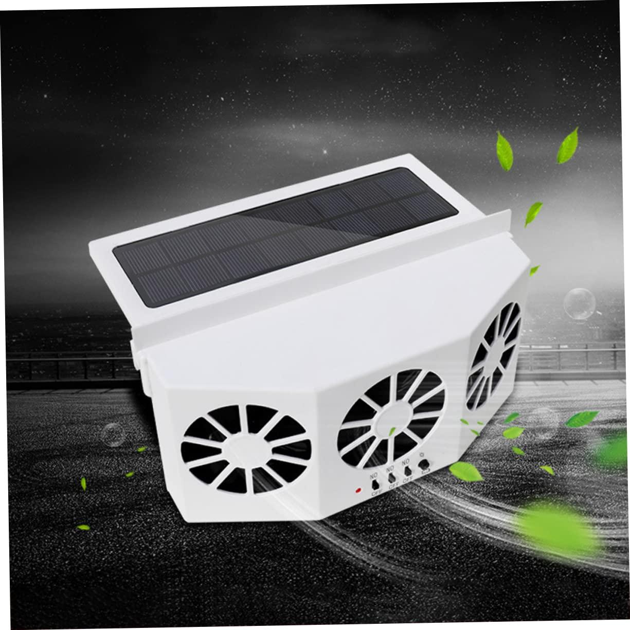 COOLHIYA COOLHIYA Solar-Powered Car Exhaust Fan Window Ventilation Fan Car Air Vent Cooler for Comfort