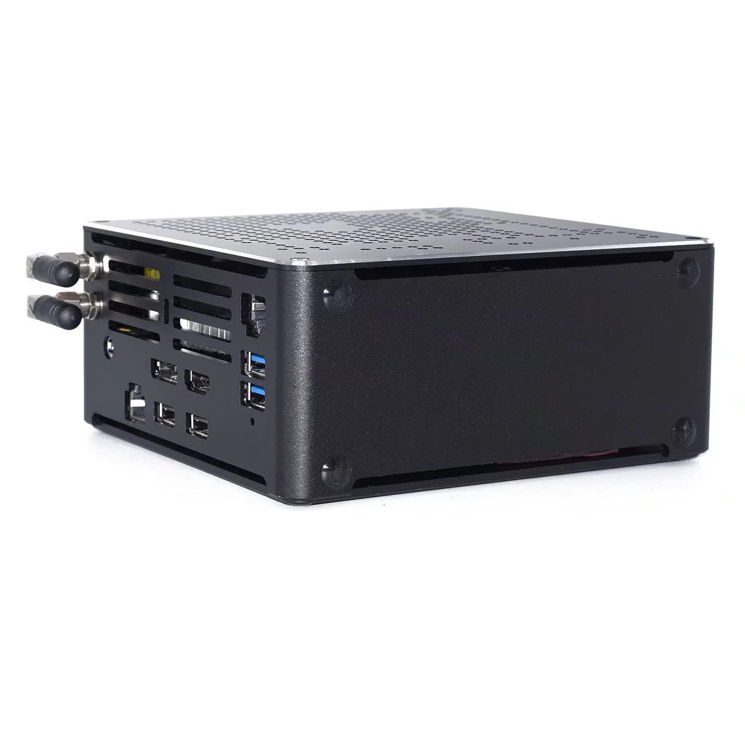 VENOEN 10th Fan Mini PC Core i7 10750H, Windows 11, 16GB DDR4 RAM 1TB SSD, 4K 60HZ, HD2.0, DP, Type C, i219 RJ45 LAN, WiFi 9260AC, BT5.0, 19V Small Computer, VESA Mount, DIN Rail Mount, Wake on Power
