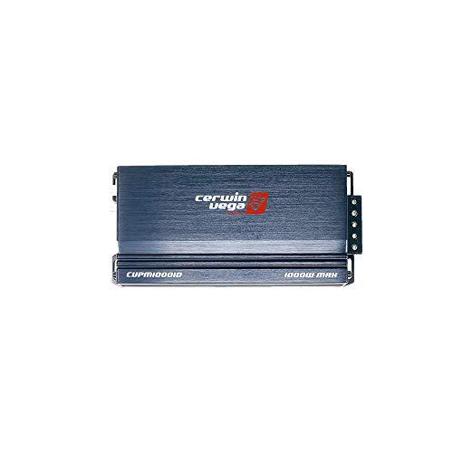 Cerwin Vega Mobile CV Cerwin Vega 500W RMS Mini 1-Channel Class D Car Amplifier - High-Efficiency Mono Audio Amp with Ambient Backlit Logo, 15-500Hz Frequency, for Superior Car Audio Experience CVPM10001D