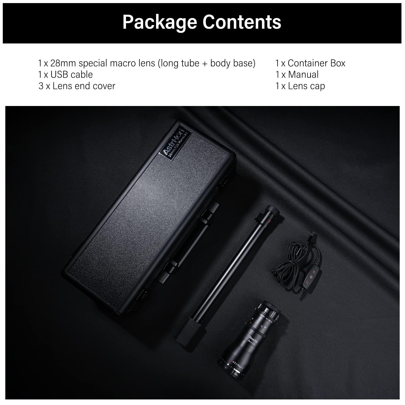 AstrHori AstrHori 28mm F13 Probe Lens 2X Macro Lens Full Frame Specialty Lens for Nikon Z Mount Series Mirrorless Cameras Z5,Z6,Z6II,Z7,Z7II,Z9,Z50,ZFC.etc(Black)