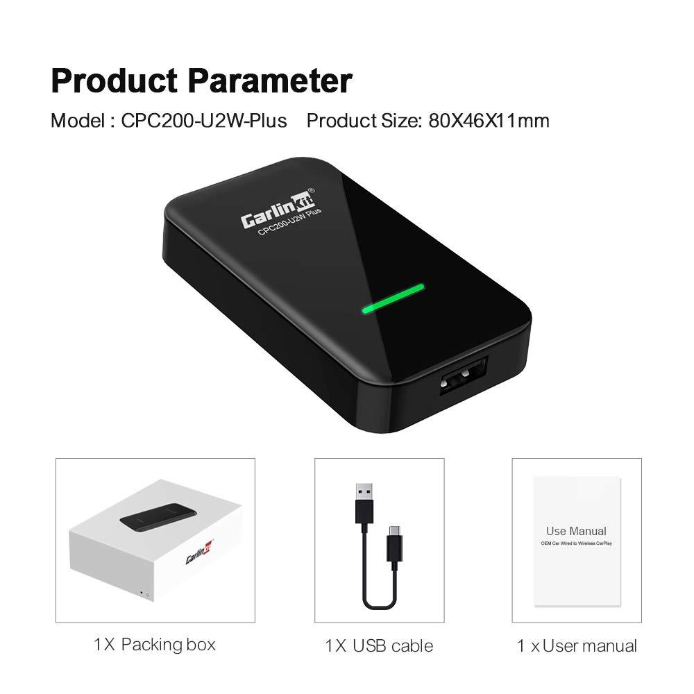 Carlinkit 2023 Wireless CarPlay Adapter CarlinKit 3.0 for Factory Wired CarPlay Cars Model Year: 2016 to 2018, for VW Audi Ford Sync 3 Mazda Mercedes Honda Chevy Subaru Porsche Hyundai Kia Lexus Gmc Acura