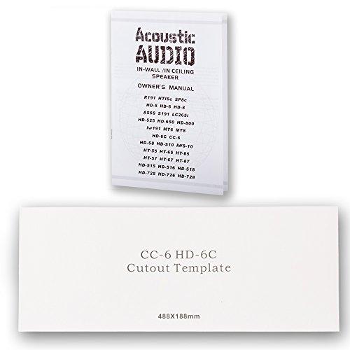 Acoustic Audio by Goldwood Acoustic Audio HD6c in-Wall Dual 6.5" Speakers Home Theater Surround Sound 6 Speaker Set