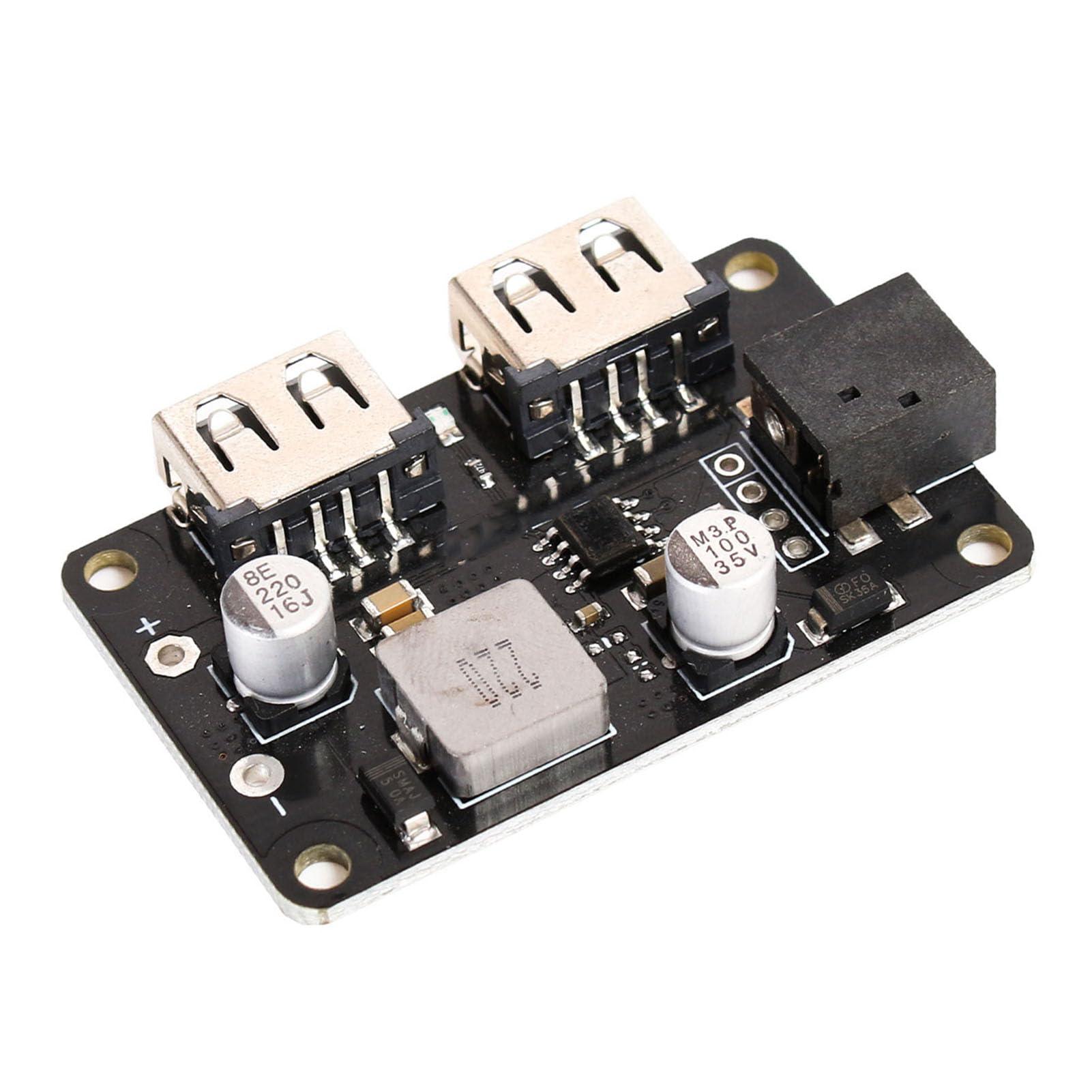 Walfront DC Module USB 24V 19V 12V to 5V 3A Quick Charging Module Board for Car Boat Efficient Charging USB Ports Multiple