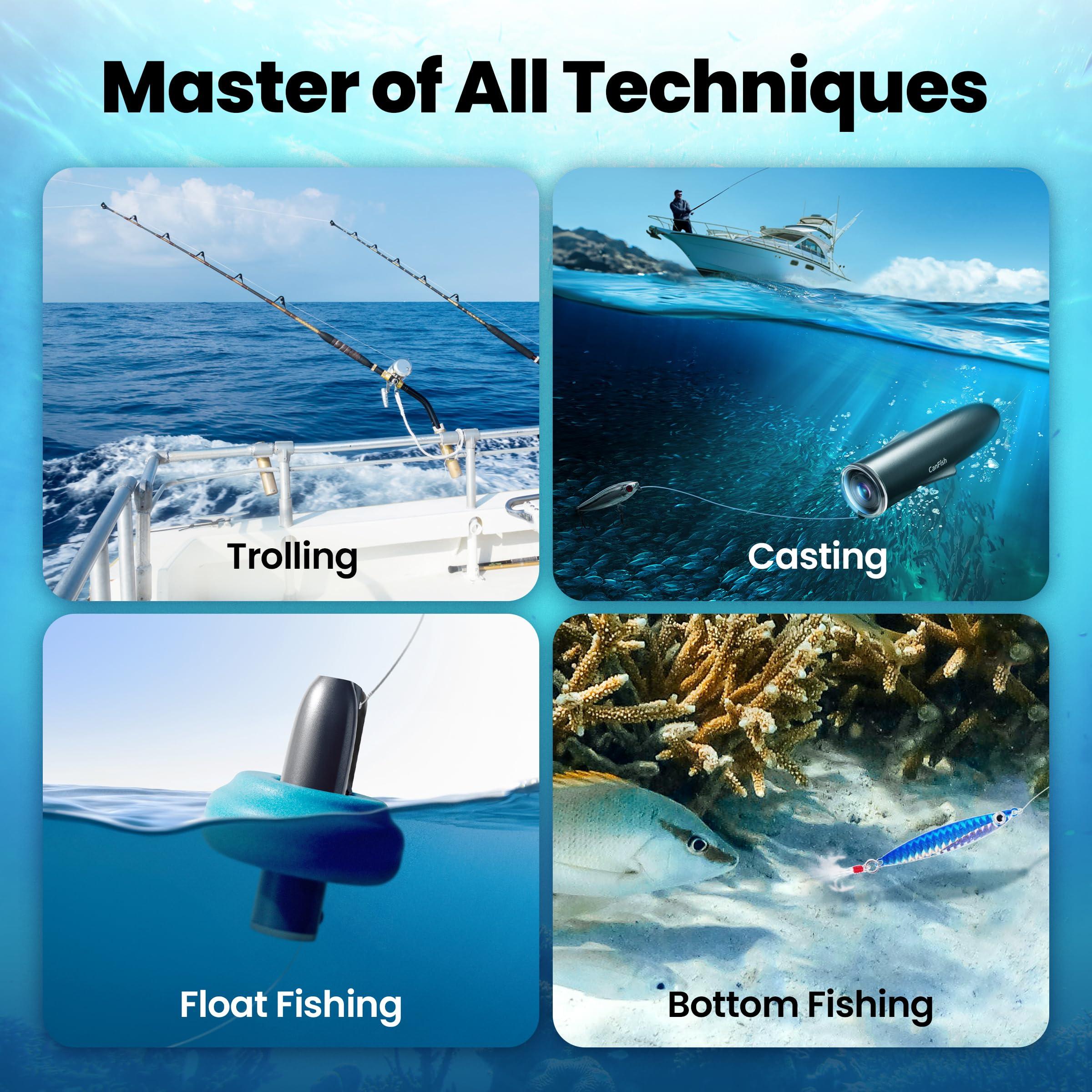 Chasing CanFish Fishing CamX Underwater Fishing Camera, HD 1080P &136Ultra-Wide-Angle,656FT ROV Waterproof/Motion Sensing/Segmented Intelligent Recording/Wireless Charge/App Compatible with iOS and Android