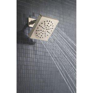 Moen Moen 90 Degree Brushed Nickel 6\" Single-Function Showerhead with Immersion Technology at 2.5 GPM Flow Rate, S6340BN