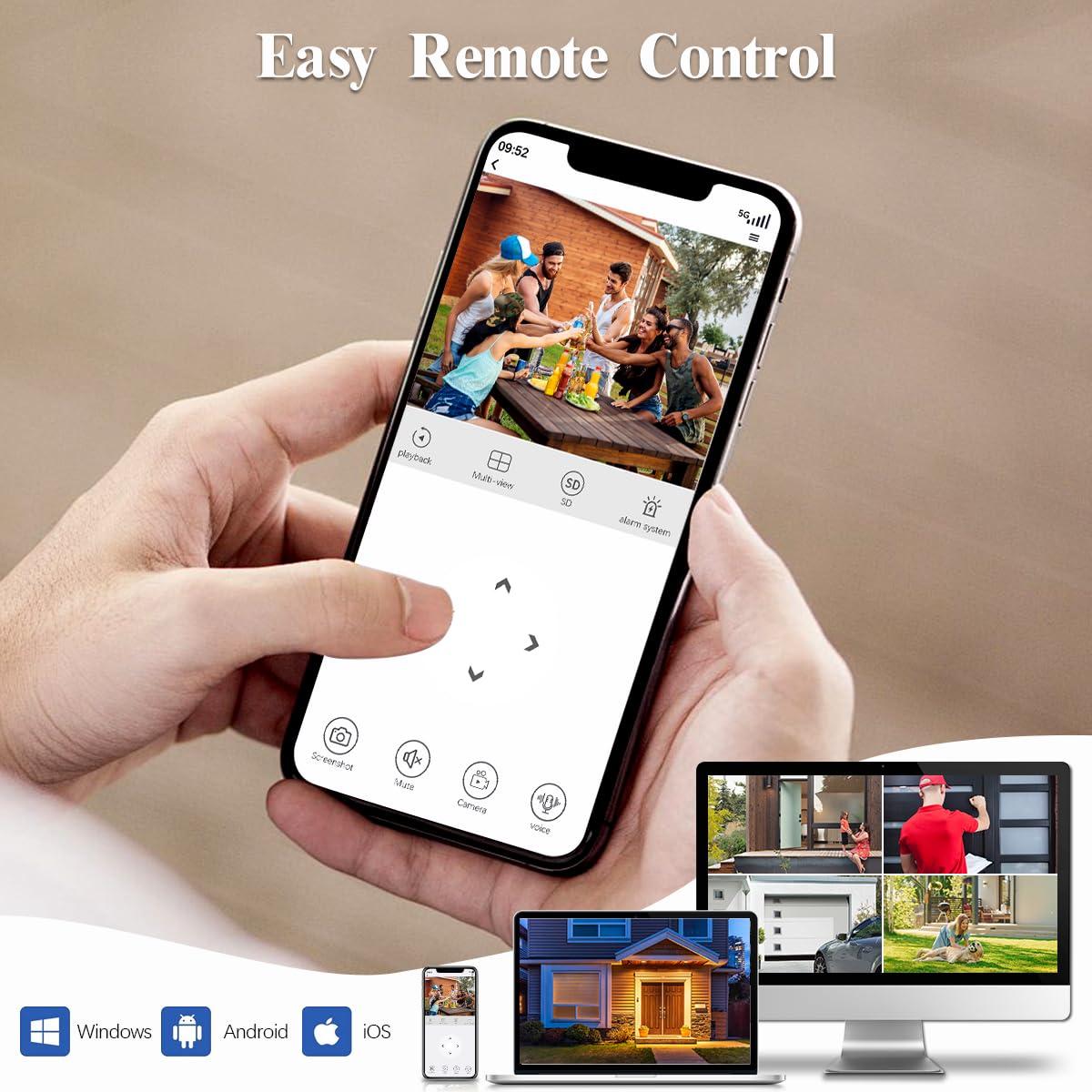 WEILAILIFE Security Wireless Network Video Recorder NVR System for Home Surveillance/Monitor Camera Systems,Built-in WiFi Recorders,Local Storage,Support 10-Channel, 3K 5MP Work with IP Cameras