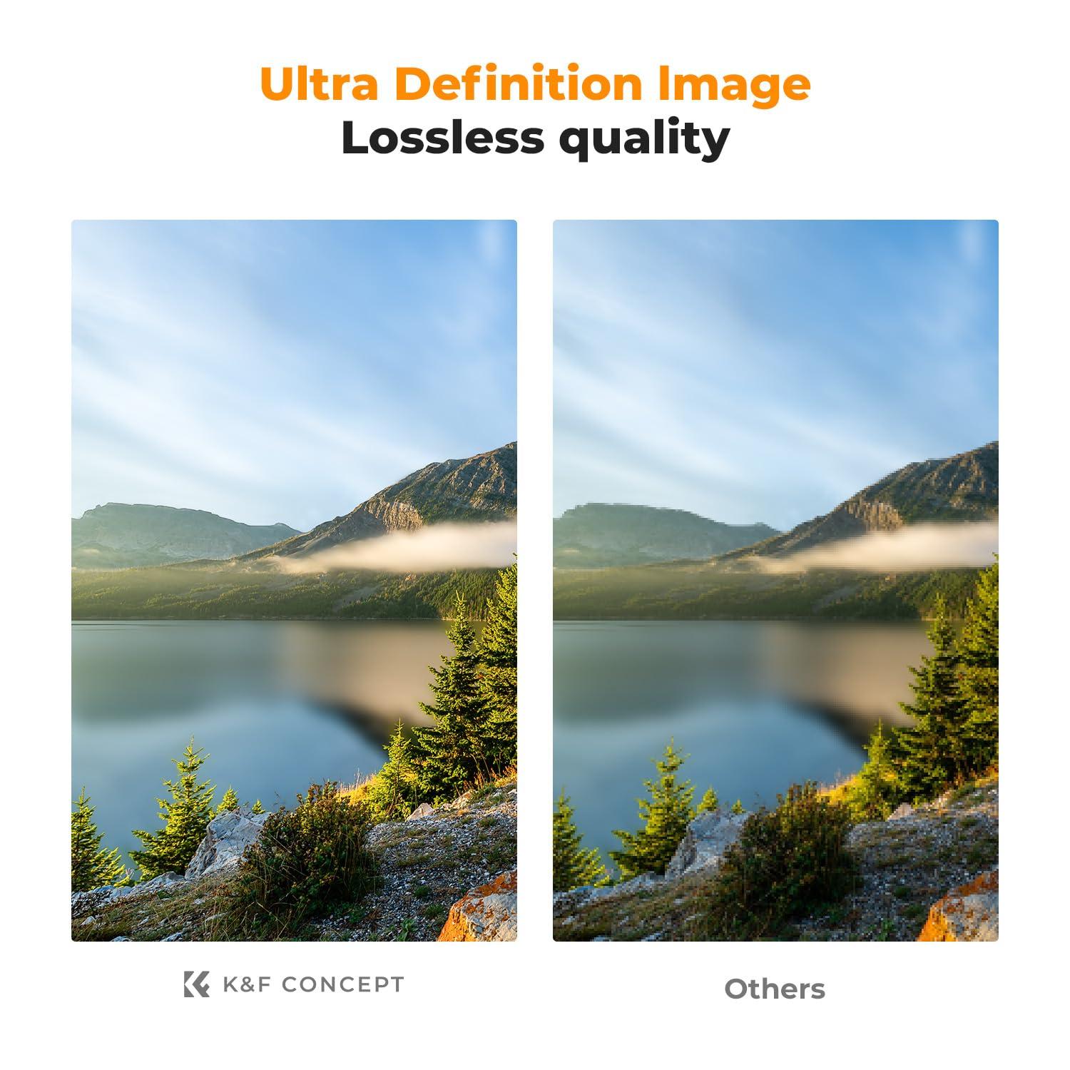 K&F Concept K&F Concept 52mm Magnetic Variable ND Lens Filter ND2-ND32 (1-5 Stops) + 52mm Basic Ring Kit, No X Cross Magnetic Adjustable Neutral Density Filter with 28 Multi-Layer Coatings (Nano-X Series)