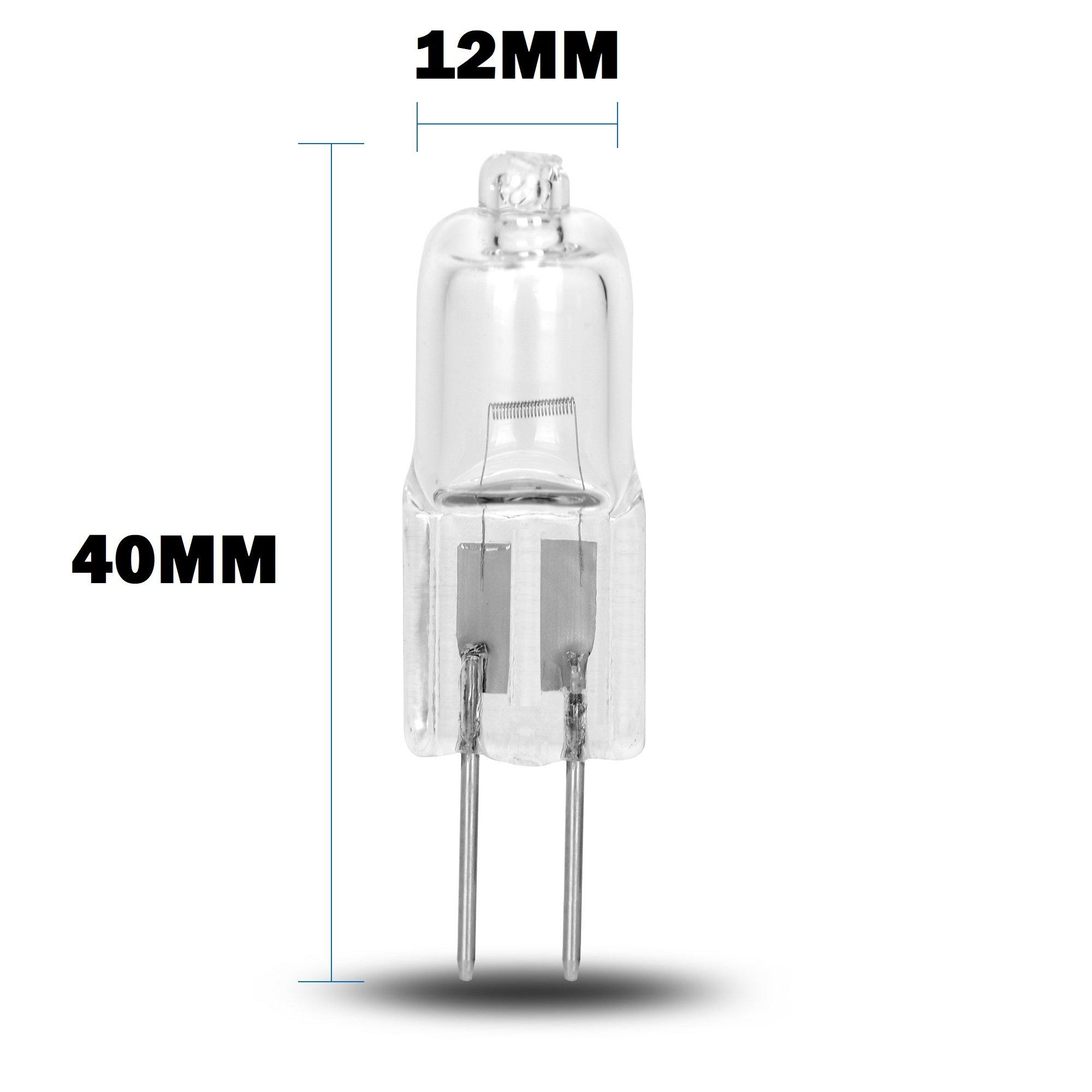 12Vmonster G4 Light Bulb 24V CLEAR LENS 20W 35MM Length 24 Volt Heavy Machinery Marine Train Cabin Lighting Replacement Lightbulb JC 24Volt AC DC Capsule Lamp T3 Shape Halogen 250 Lumen Industrial Commercial App