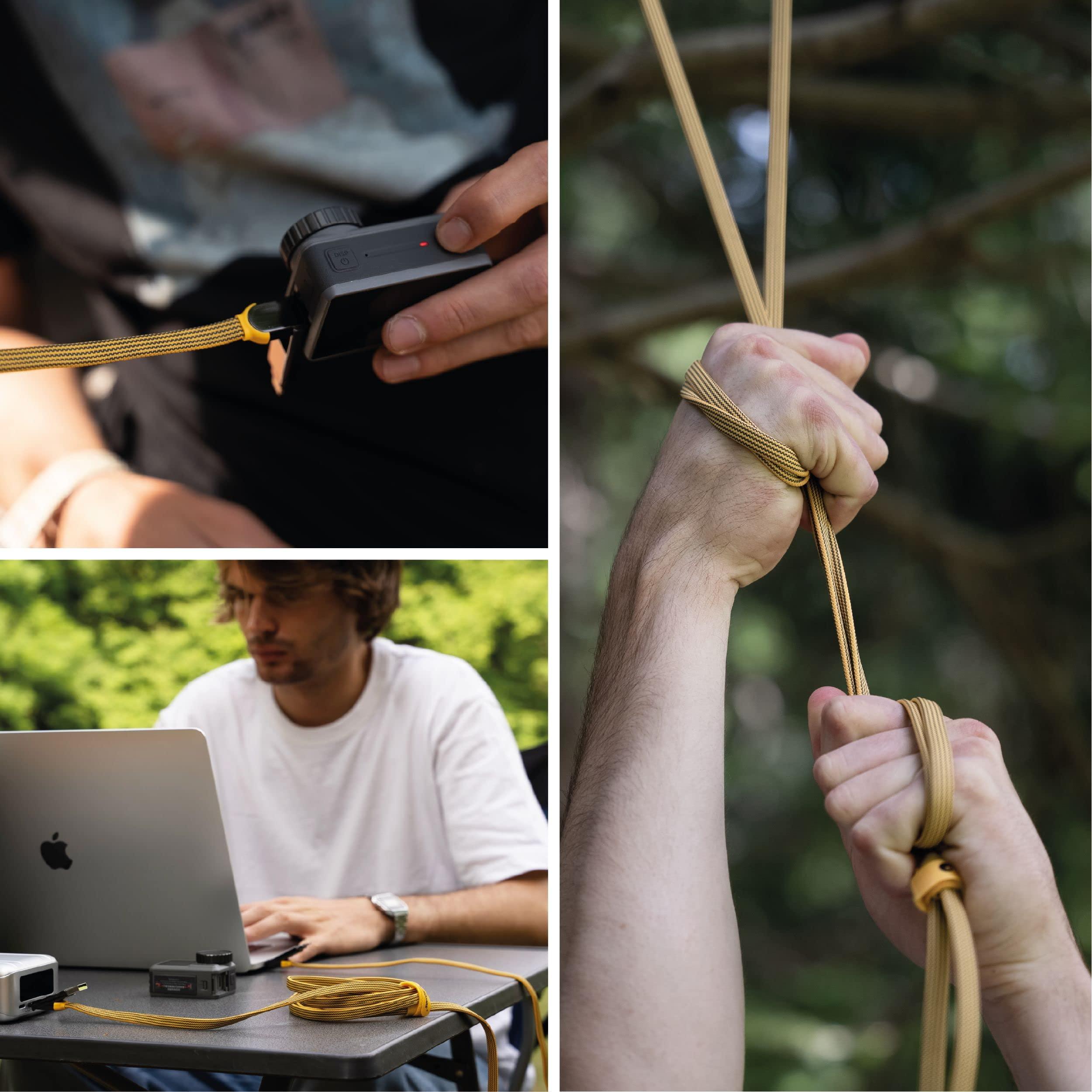 Rolling Square Rolling Square inCharge XL 6-in-1 Multi Charging Cable with 100W Ultra-Fast Charging Power, Portable USB and USB-C Cable, 6.5 Ft/2m, 3 Units Bundle