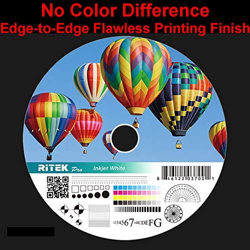 Ritek Pro 100 Pack Ritek Pro (Professional Grade) DVD-R 16X 4.7GB AZO Dye (MID MXL RG04) White Inkjet Hub Printable Blank Media Recordable Disc