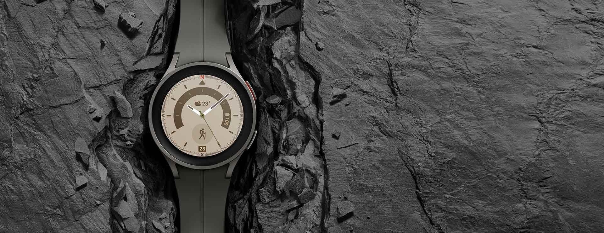 SAMSUNG Samsung Galaxy Watch 5 Pro 45mm Smartwatch with GPS, LTE, Sleep Coaching, and Fast Charger - (Renewed)