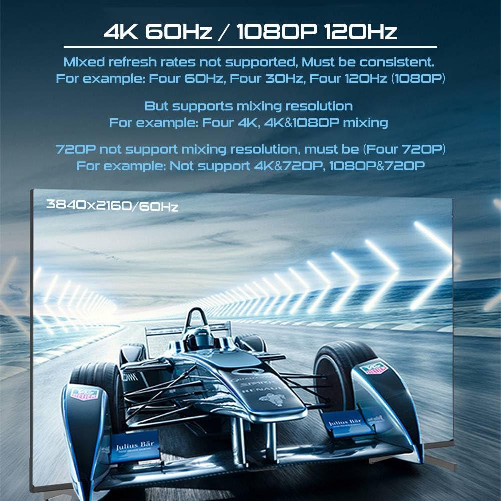 YITROX HDMI 2.0 Splitter 1 in 4 Out + HDMI 1.4 Splitter 1 in 4 Out