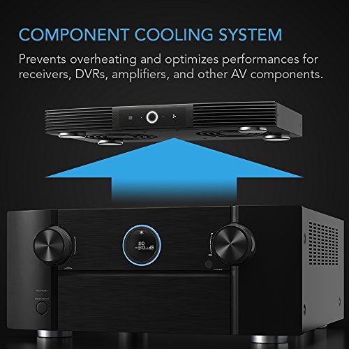AC Infinity AC Infinity AIRCOM S6, Quiet Cooling Blower Fan System 12" Rear-Exhaust for Receivers, Amps, DVR, AV Cabinet Components
