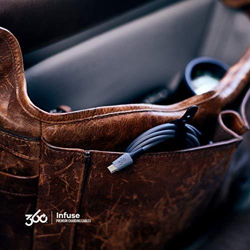 360 Electrical 360 Electrical 6ft Infuse Premium Charging Cable with Micro USB Connector, Gray, USB to Micro USB Cable, Micro USB Charging Cable, Micro USB Charger, Android Charging Cable