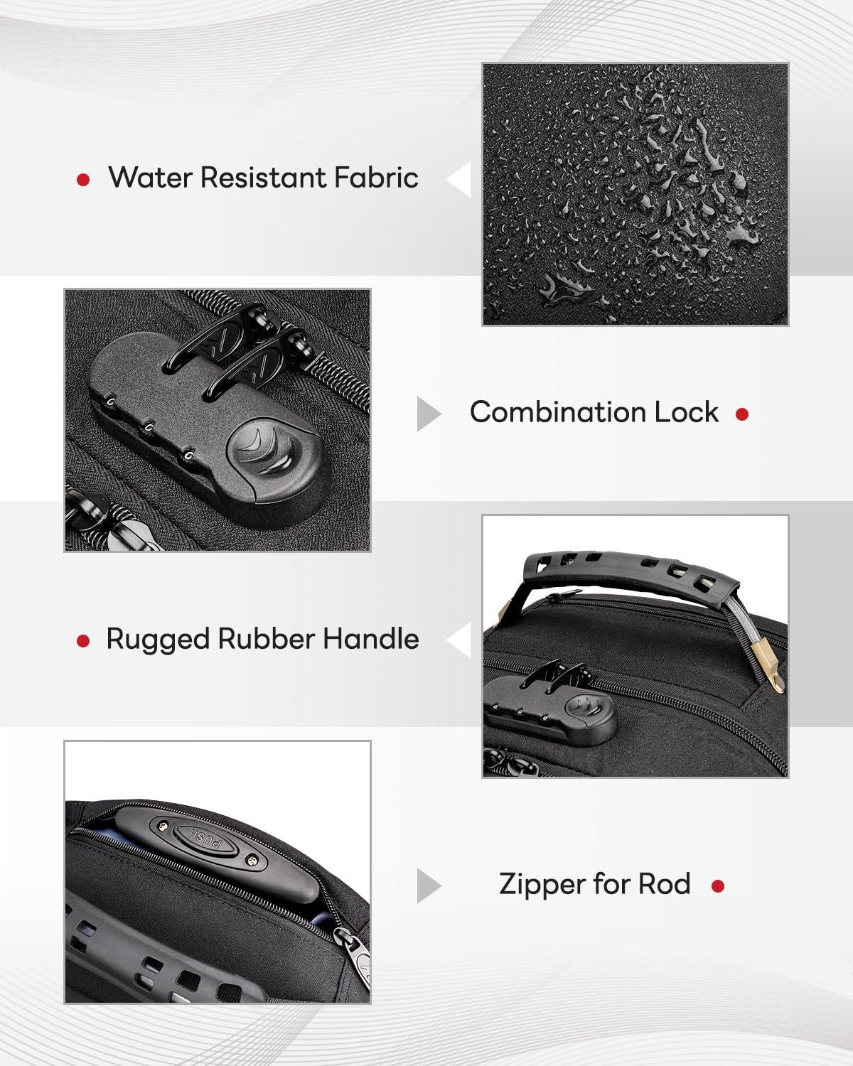 MATEIN MATEIN Rolling Bag with Wheels, 17 Inch Extra Large Laptop Roller Backpack for Adults with Anti Theft Lock & USB Charging Port, Water Resistant Wheeled Bag Carry On Luggage for Teacher Work Travel Men