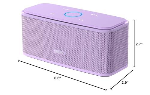 DOSS DOSS SoundBox Touch Wireless Bluetooth Speaker with 12W HD Sound and Bass, IPX5 Water-Resistant, 20H Playtime, Handsfree, Portable for Office, Home, Outdoor, Travel-Purple