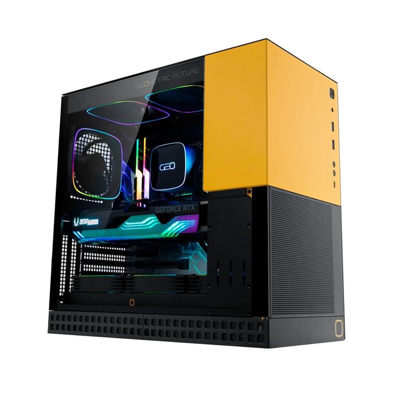 Geometric Future Geometric Future M4 King Arthur White mid/Mini Tower, E-ATX/ATX Gaming Case, Glass/ 1.2mm Steel, Vertical Air Tunnel Design, Type C, 360/240 Radiator, Vertical GPU Mount, GEO-M4-KAW(PC Case ONLY)