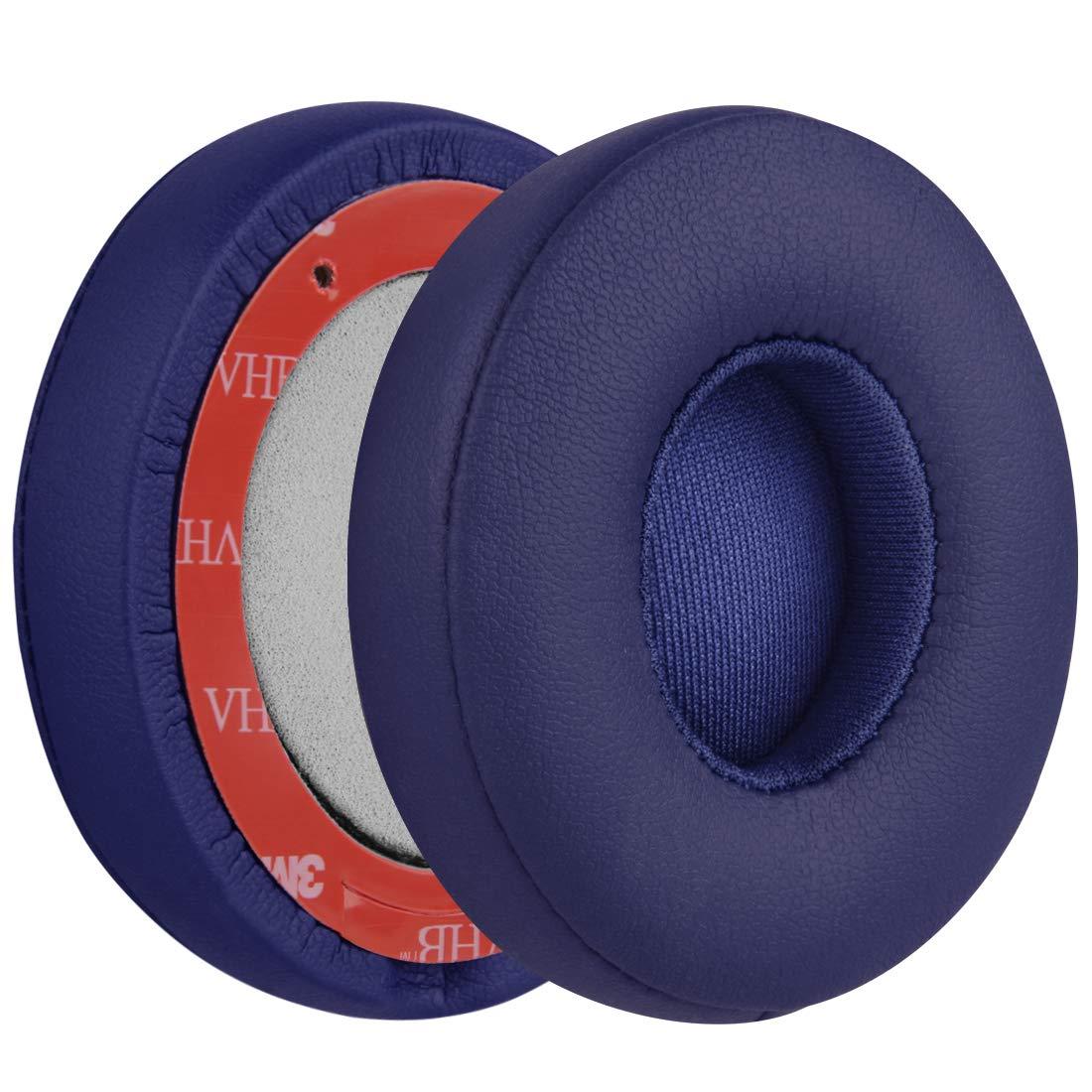 GEEKRIA Geekria QuickFit Replacement Ear Pads for Beats Solo 3 (A1796), Solo 3.0 Wireless On-Ear Headphones Ear Cushions, Headset Earpads, Ear Cups Cover Repair Parts (Pop Indigo)