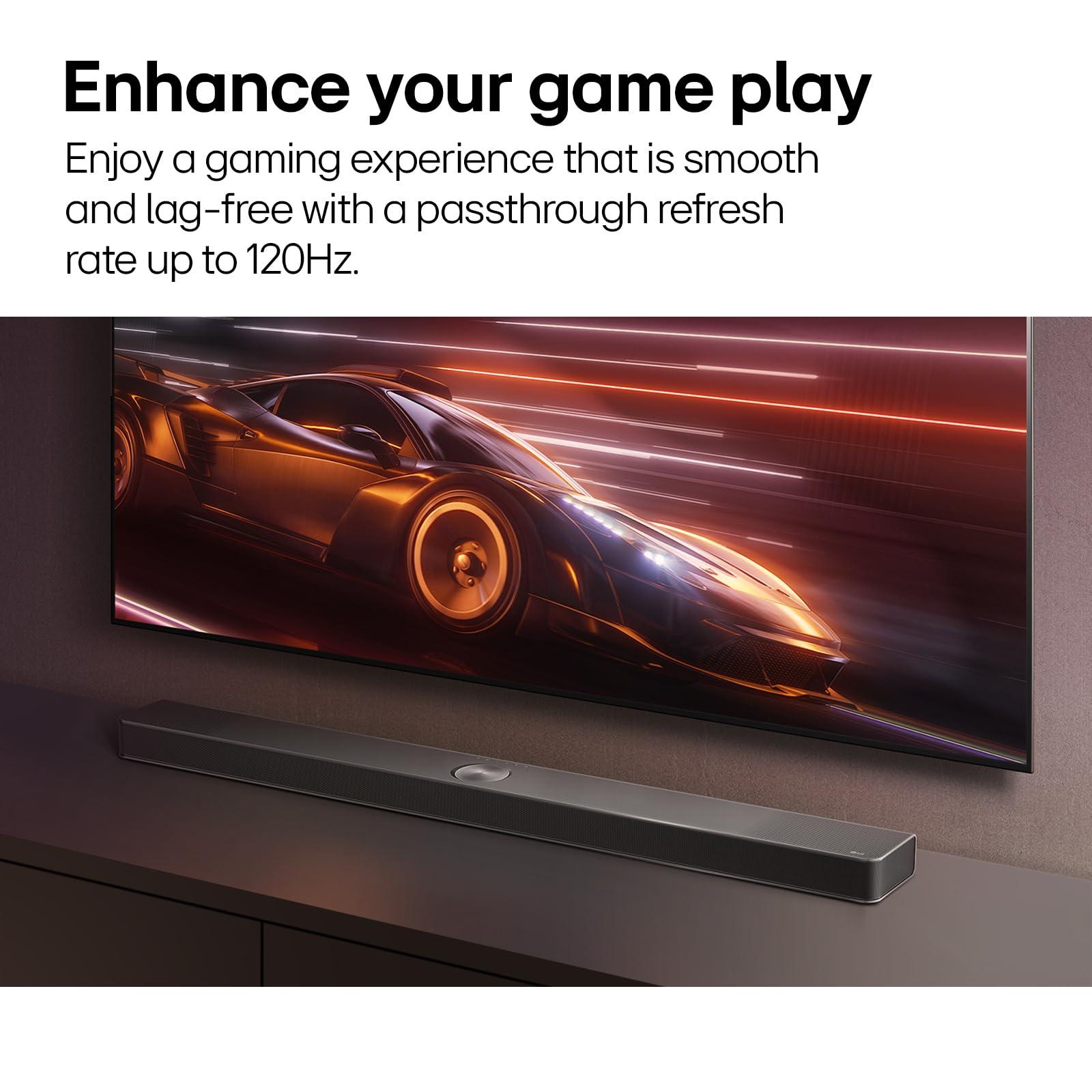 LG LG 48-Inch Class OLED evo C4 Series Smart TV 4K Processor Flat Screen with Magic Remote AI-Powered with Alexa Built-in (OLED48C4PUA, 2024), 3.1.1 ch. Sound Bar with Dolby Atmos