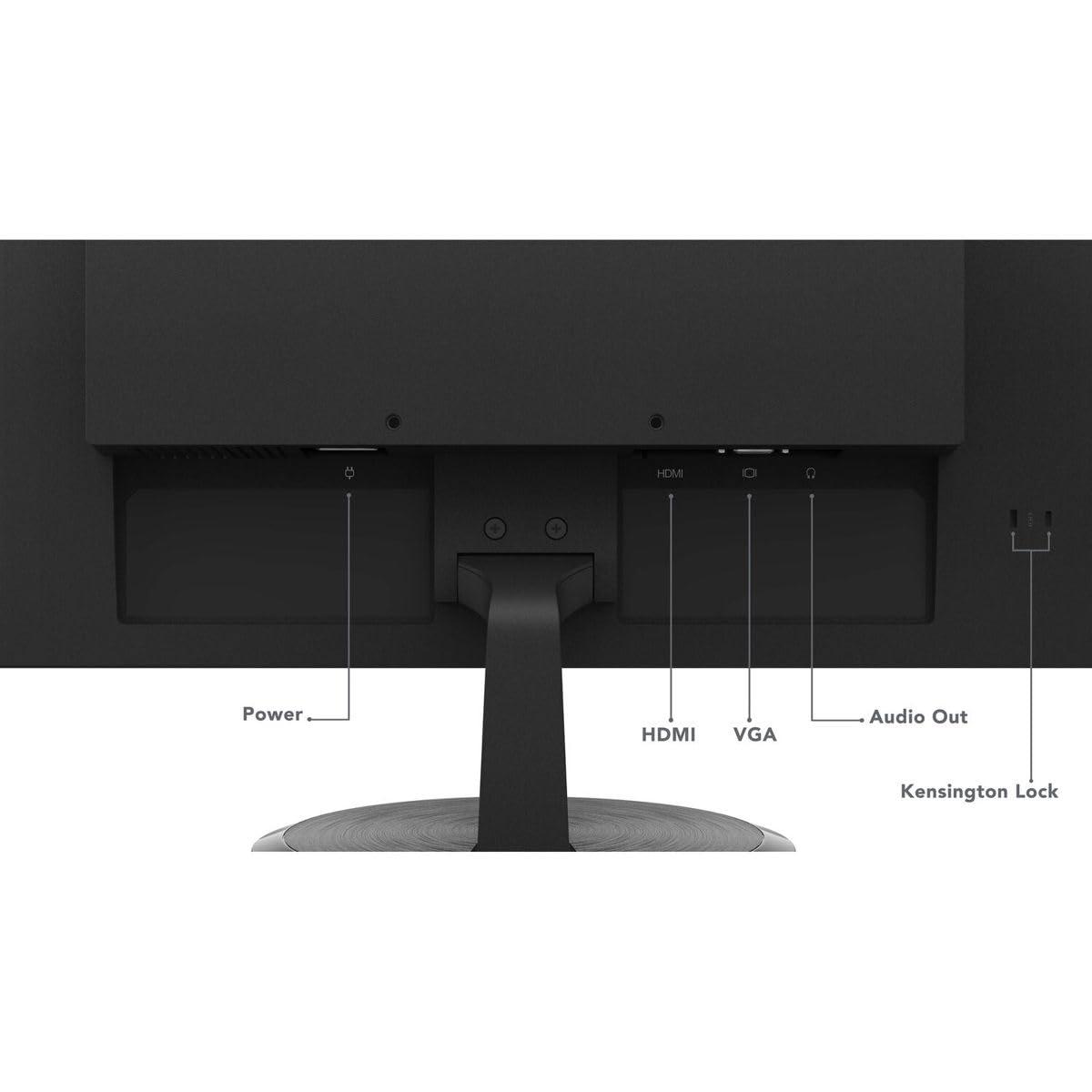 Lenovo Lenovo D22e-20 Monitor, 21.45 FHD Display, Customizable Tilt Stand, HDMI and VGA Ports, 250 Cd/m Brightness, Flicker-Free, 75Hz Refresh Rate, AMD FreeSync, Raven Black