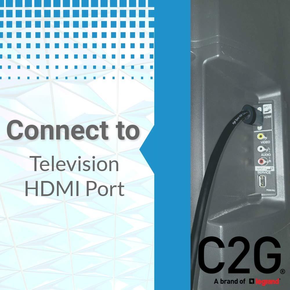 C2G C2G HDMI Cable, 4K, High Speed HDMI Cable, Ethernet, 60Hz, in Wall HDMI Cable, CL2, 15 Feet (4.57 Meters), Black, Cables to Go 50630