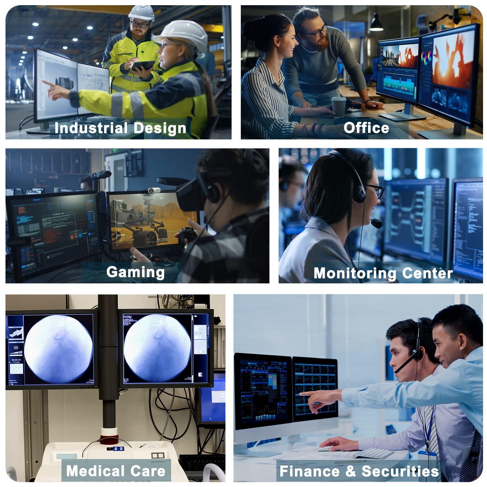 LornCeng Dual Monitor KVM Extender Over Cat5e/6/7 up to 120M(394ft), 4K@30Hz Dual HDMI KVM Extender for 2 Monitors, 2 rj45 Ports, 4 USB2.0 Hub Over Ethernet, Audio&Microphone