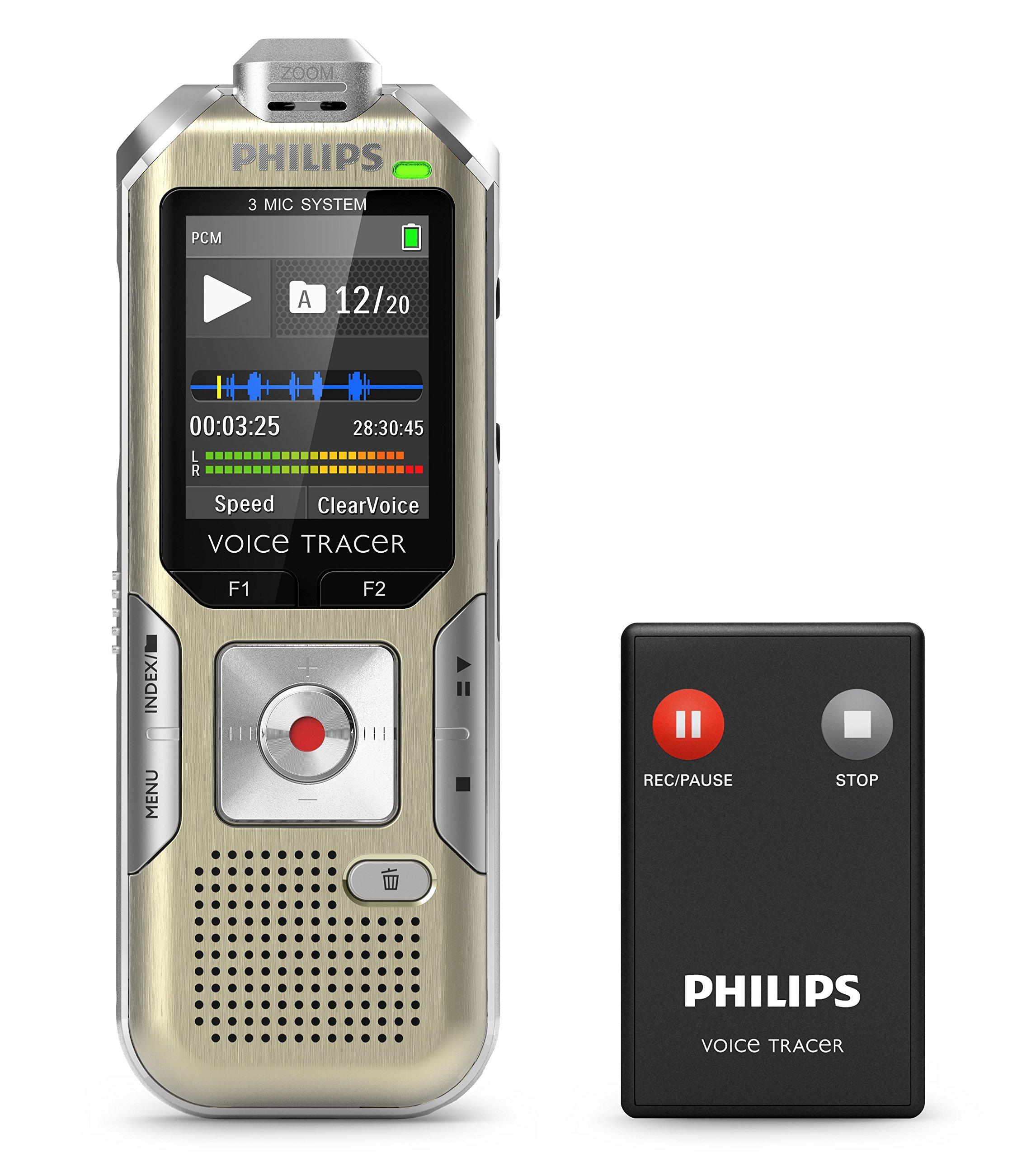 PHILIPS Philips Voice Tracer DCT6500 with 3 Mic High Fidelity Music Recording Including Wireless Remote