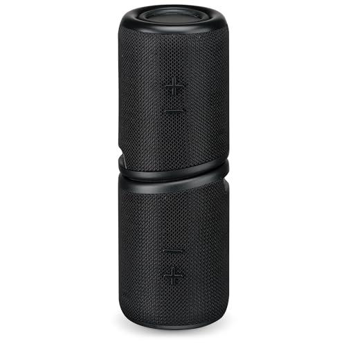 iLive Electronics iLive Electronics Magnetic + Portable Wireless Bluetooth Speaker Set with Fabric and Rubberized Coating Carry Strap and TWS System, Black, Pair, ISB2133B