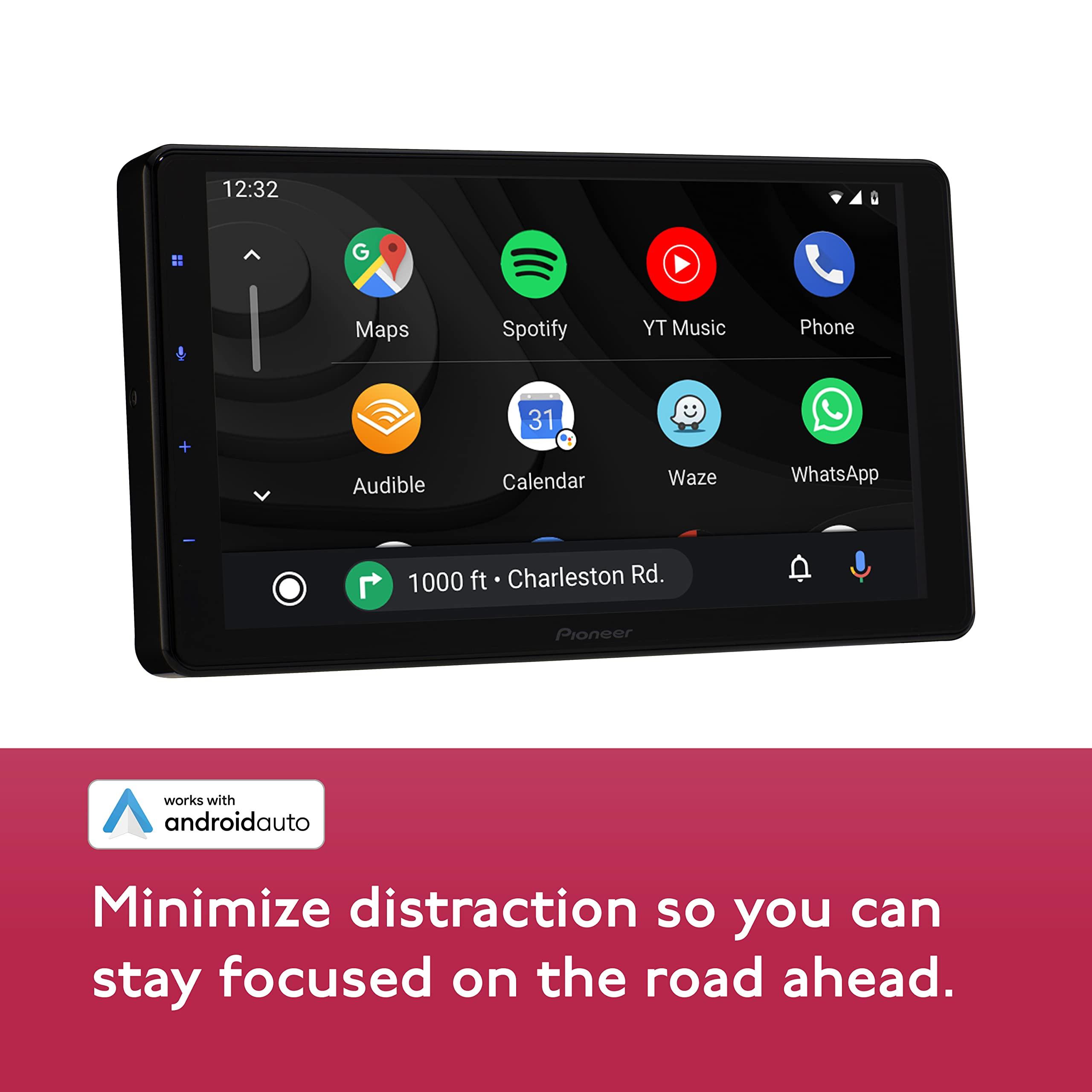 PIONEER Pioneer DMH-WC6600NEX Digital Multimedia Receiver with Wireless Apple CarPlay and Android Auto, 9\" Floating Capacitive Touchscreen, Modular Double-DIN, Built-In Bluetooth, WiFi and Amazon Alexa