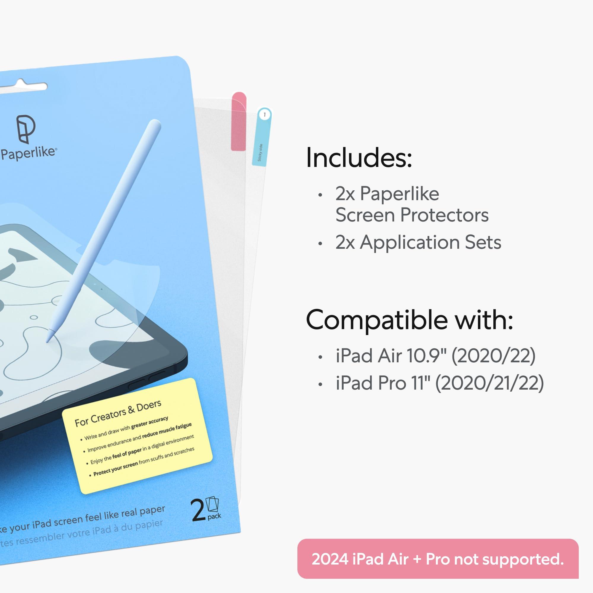 Paperlike Paperlike 2.0 (Previous Model) for iPad Pro 11" (2020/21/22) & iPad Air 10.9" (2020/22) - Screen Protector for Drawing and Writing like on Paper