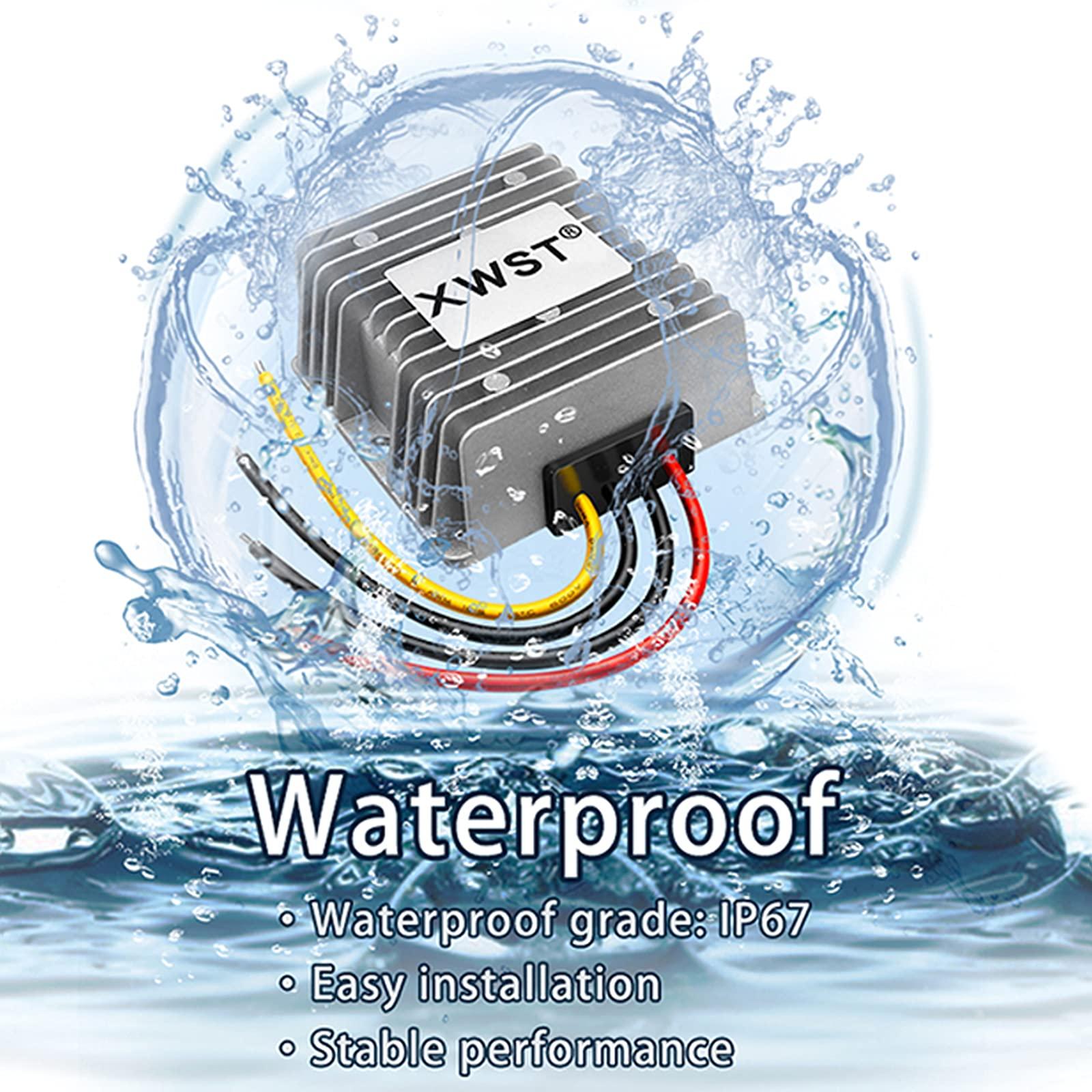 XWST DC DC 12V to 15V 15A Step-up Module,Boost Converter 9V-13V to 15V Voltage Regulator,Waterproof Power Adapt 225W 15V Volt Transformer Module(12V to 15V 15A)