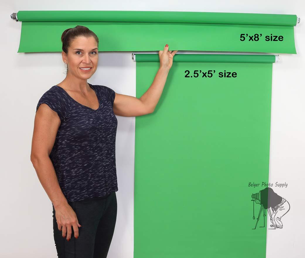 BelgerPhotography Small Spring-Powered Roll-Up/Pull-Down Background ID Photos (Charcoal Grey)