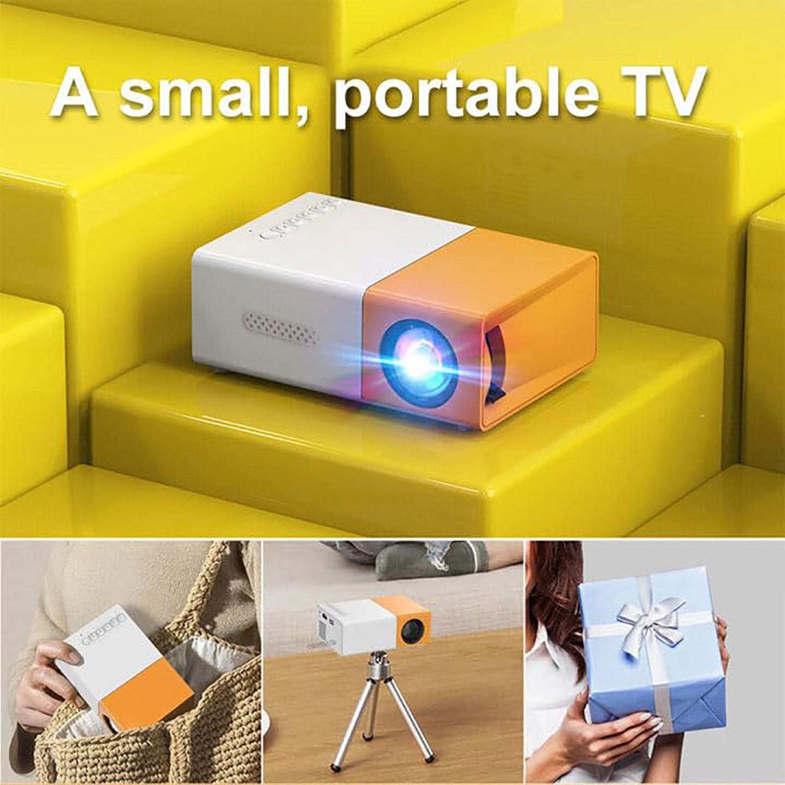 Generic Mini Projector, Mini Portable Projector, Full HD 4k+ Electric Focus Mini Projector, LED Pico Movie Projector for Home Theater, Portable Mobile Mini Projector (Blue)