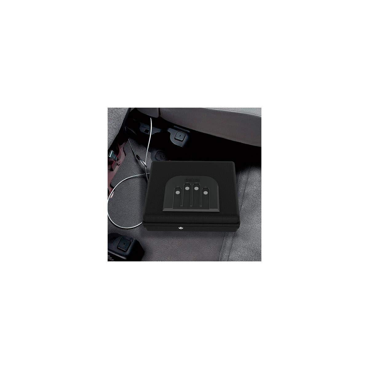 GunVault GunVault MicroVault XL Portable Handgun Safe with Patented No-Eyes Keypad and Security Cable (2 Pistol Capacity)