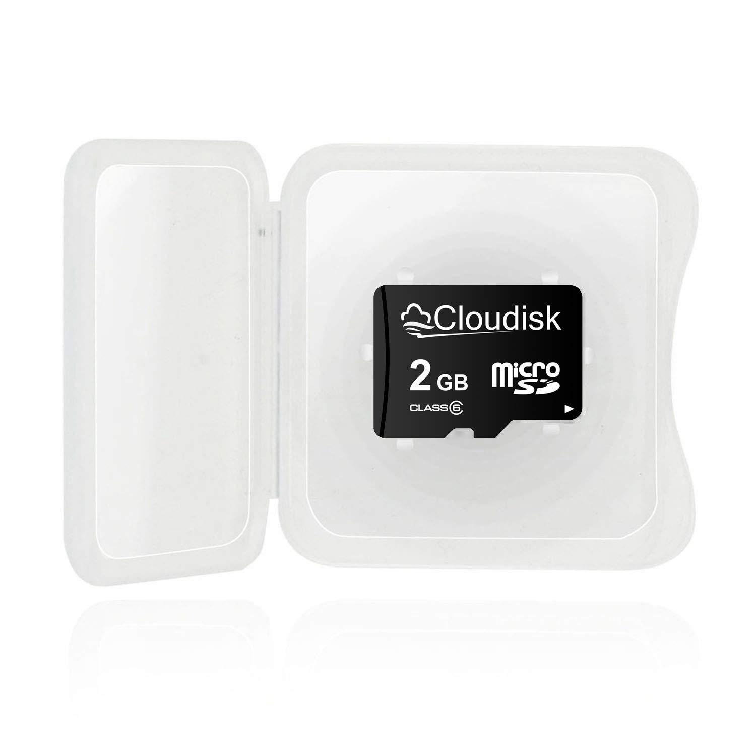 Cloudisk Micro SD Card 2GB Pack of 2 Flash Memory Card Class 6 with SD Adapter MicroSD TF Card (2 GB)