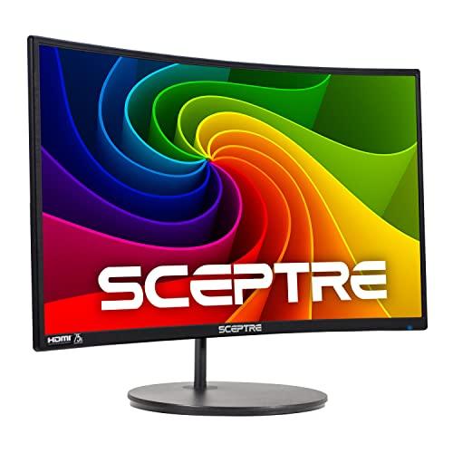 Sceptre Sceptre Curved 24-inch Gaming Monitor 1080p R1500 98% sRGB HDMI x2 VGA Build-in Speakers, VESA Wall Mount Machine Black (C248W-1920RN Series)